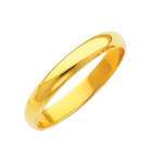 IceNGold 14K Yellow Solid Gold PLAIN Wedding Band Ring 2 mm Sz 4.5