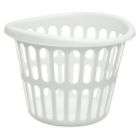 Round Bushel Laundry Basket   White