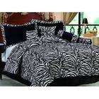   Fur Zebra 7PC Comforter Bed in a Bag Comforter Set Queen Size Bedding