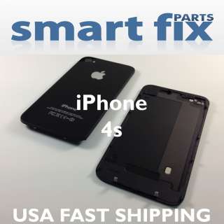 OEM iPhone 4S Black Glass Rear Back Cover Assembly USA  