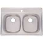   DMSK954 18BX Double Bowl Stainless Steel 33x22in. Topmount Sink