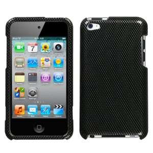 Carbon Fiber Hard Case Snap on Cover Apple iPod Touch 4  