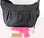   Leather Locking Concealment Purse Concealed Carry Holster Gun Bag