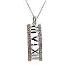Jazzy Jewels Sterling Silver & CZ Roman Numeral Pendant Necklace
