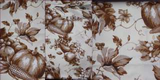 New Zina Vasi Harvest Brown & Cream Cotton Tablecloth  