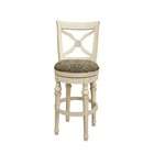 american heritage livingston stool in bright white with blue brown