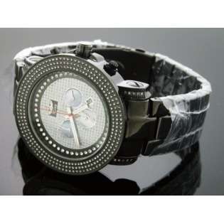 King by Techno Grill 3 CT 50MM Black Case Diamond Watch  Jewelry 