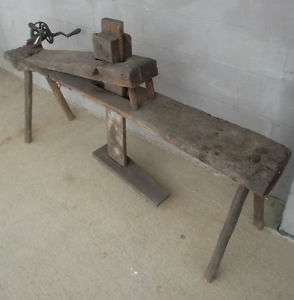 Antique Primitive Shaving Horse Bench Tool  