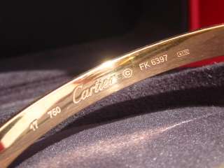 CARTIER LOVE BRACELET 18K YELLOW GOLD GIFT BOXES SIZE 17  