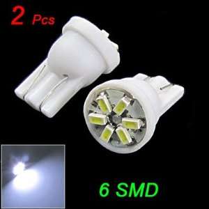   Pcs T10 W5W 6 SMD LED Bulbs White Indicator Lights for Car Automotive