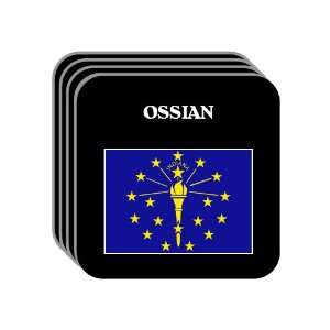 US State Flag   OSSIAN, Indiana (IN) Set of 4 Mini Mousepad Coasters