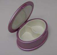 New PINK PILL BOX Case Oval 2 Part Large Sized  