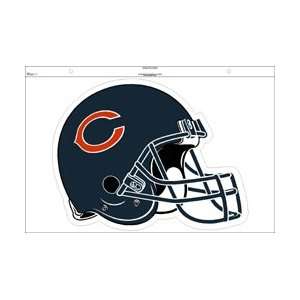  Chicago Bears Big 18 Static Cling Car Decal Sticker 