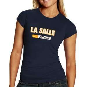 Nike La Salle Explorers Ladies Navy Blue Just Do It T Shirt  