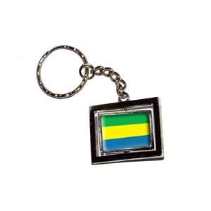  Gabon Country Flag   New Keychain Ring Automotive
