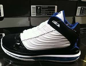 Nike Air Jordan Big Ups Men Basketball 467893 103 White Black Blue Sz9 