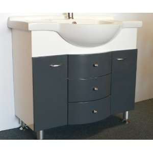  36White Porcelain Basin with PVC cabinet