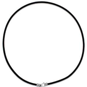  Black 2mm Leather Cord Necklace Choker Hook Clasp Sizes 16 