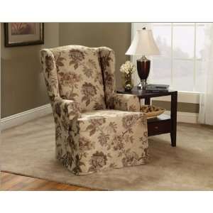  Sure Fit 047293361 Briarwood Floral Wing Chair Slipcover 