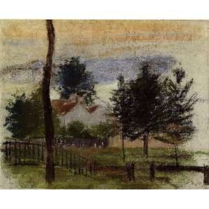  Oil Painting Landscape at Louveciennes Camille Pissarro 