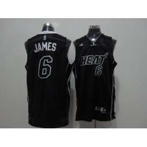  Miami Heat Lebron James Black and White Jersey size 52 XL 