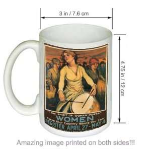  The Spirit Of Woman Power World War 1 US Vintage COFFEE 