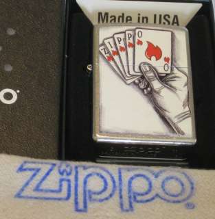 ZIPPO BARRETT SMYTHE Lighter Playing CARDS Mint/Box  