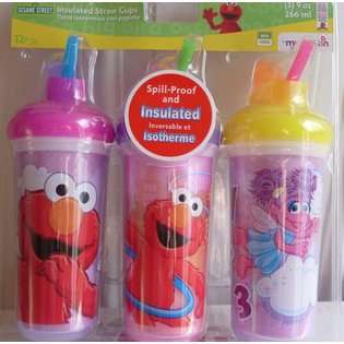Munchkin Seasame Street Elmo BPA Free Spill Proof Straw Cup 9 Oz 3 