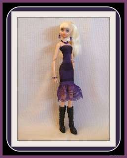   FASHION DRESS + JEWELRY for LOLLIPOP GIRLS DOLL Goth Clothes d4e