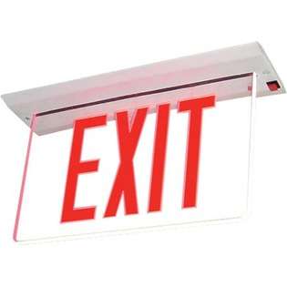 Deco Lighting Recessed Edge Lit Single Face LED Exit Sign   Finish 