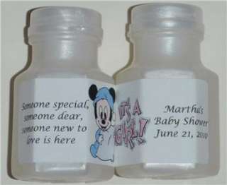 30 PERSONALIZED BABY SHOWER LABELS FOR BUBBLE FAVORS  