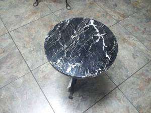   Marble Top Iron Base Plant Stand/End Table/ Accent Table  