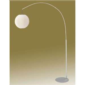 American Lighting Nirvana 6326F Arch Lamp With Rice Paper Shade 