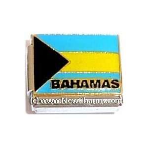 Bahamas Flag Italian Charm Bracelet Jewelry Link