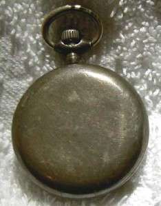 ANTIQUE NEW ENGLAND POCKET WATCH FANCY DIAL HANDS STERLING CASE 7/0s 