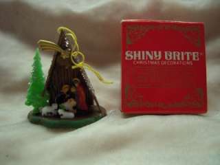 Vintage SHINY BRITE Nativity Ornament with Box NIB  