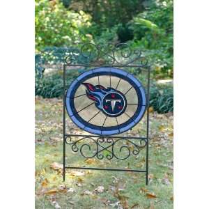 TENNESSEE TITANS Team Logo STAINED GLASS YARD SIGN (20 x 38) by 