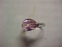 Pink Ice sterling silver ring  