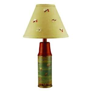  Fishing Thermos Accent Lamp w/ Emb. Fish Shade