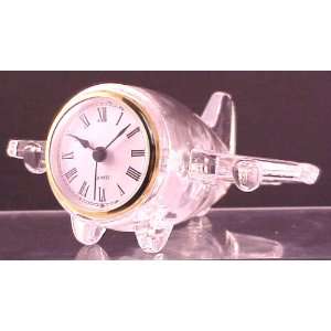  Go Soaring Airplane Crystal Desk Clock SS 10425
