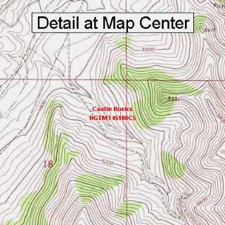   Topographic Quadrangle Map   Castle Rocks, Montana (Folded/Waterproof
