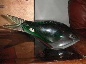 Murano Cenedese Sommerso Bullicante Fish Sculpture  