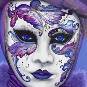  Purple Carnival Mask by PSOVART Magnet