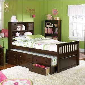 Twin Atlantic Furniture Captain Style Bed with Underbed 3 Drawer 