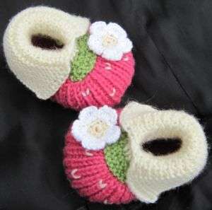 newborn reborn doll pink straw berry shoes baby booties  