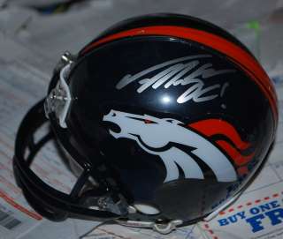 VON MILLER Signed Denver BRONCOS Mini Helmet  