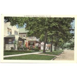   Postcard Residential Section Centralia Illinois 