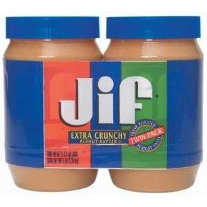 Jif Extra Crunchy Peanut Butter   2 jars   40 oz. each   CASE PACK OF 