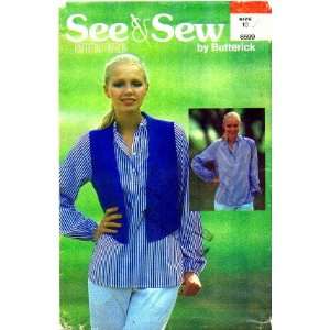 See & Sew 6599 Sewing Pattern Fitted Vest Front Button 