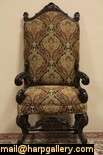 fit for a king a dramatic 1900 era throne or hall chair is richly 